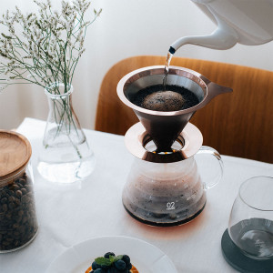 Hario V60 Double Mesh Metal Dripper 02 - Rose Gold