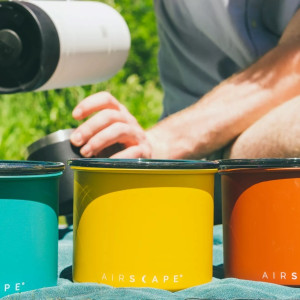 Airscape Metal Box - Airtight steel container for storing coffee and other foods.