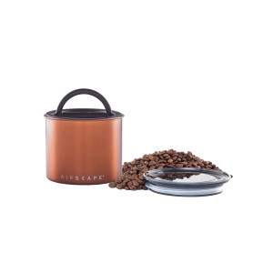 Airscape Metal Box - Airtight steel container for storing coffee and other foods.