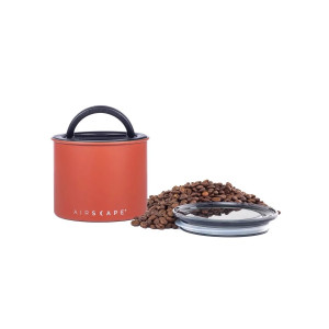 Airscape Metal Box - Airtight steel container for storing coffee and other foods.