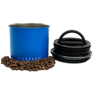 Airscape Metal Box - Airtight steel container for storing coffee and other foods.