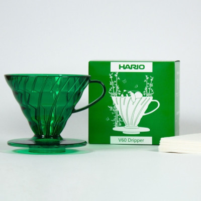 Hario V60 Coffee Dripper 02 Bamboo Green per caffè filtro pour over