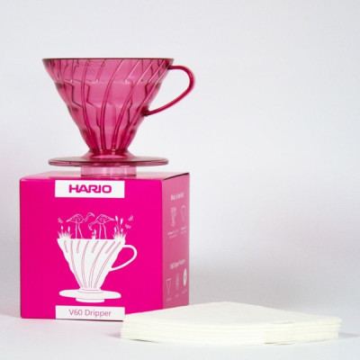 Hario V60 Coffee Dripper 02 Flamingo Pink pour-over coffee brewer