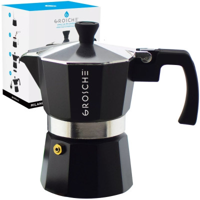 Grosche Milano - 3 Cup Moka Pot - Black